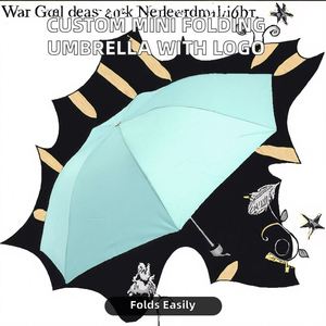 Parapluie solaire publicitaire mini pliable en 3 sections, personnalisé, avec impressions de logo – Vente chaude en gros à prix abordable - Product Image 2