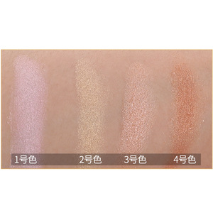 2025 nuovo stile Design 4 colori per la faccia per il corpo evidenziatore scintillante brillante tavolozza pressata evidenziatore basso MOQ Vegan Cruelty Free - Product Image 4