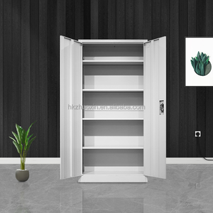 2-door Metal Storage Cabinet Steel <b>Filing</b> Cabinet with Adjustable Shelves 3 Point Lock - Product Image 2