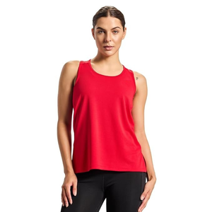 Camiseta deportiva roja para mujer, transpirable, de secado rápido, para entrenamiento, gimnasio, sin mangas, ropa deportiva activa. - Product Image 1