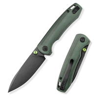 Couteau pliant de poche TRIVISA Dragonfly-GM pour hommes, lame 14C28N, manche en Micarta avec clip, outil de survie, camping en plein air, chasse