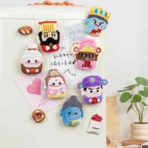 中国文化ブラインドボックスアイテム風水ホームデコレーション神秘的な形而上学ぬいぐるみ冷蔵庫マグネット - Product Image 6