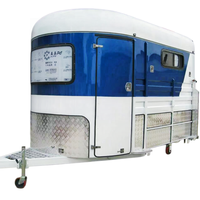 Remorque pour chevaux GW-2HSL 2 places à chargement direct avec structure latérale ouverte, capacité de charge de 1500 kg