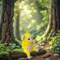Interactive Parler Jaune Super Doux En Peluche Singe Jouet Brodé PP Coton Animal En Peluche Mobile Balançant Caractéristique Trois Ans