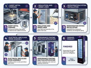 Refrigerador expositor delgado de 105 <span class=keywords><strong>L</strong></span> con 7 estantes, enfriador de bebidas con puerta de cristal - Product Image 6