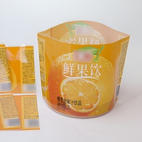 Manchons thermorétractables durables avec formes personnalisées et impression en héliogravure pour bouteilles et canettes de jus, de boissons et d'eau
