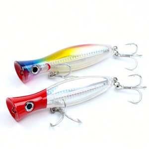 Leurres de pêche flottants pour eau salée 43g Topwater GT Popper 13cm pour la pêche à la carpe, en mer, en bateau, en <span class=keywords><strong>surf</strong></span> et au thon - Product Image 2