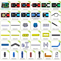 Kidsbits STEM Education, Bloques de Construcción Electrónicos para Codificación, Kit de Estación Meteorológica, Kit de Sensores de Programación con Placa Pico