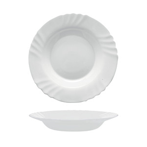 จานลึกเอโบร Ø 24 ซม. แก้วสีขาวบอร์มิโอลี ร็อคโก้ - Product Image 1