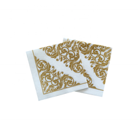 Serviettes Airlaid blanches Offre Spéciale Serviettes en papier à cocktail de mariage imprimées avec logo personnalisé pour la fête