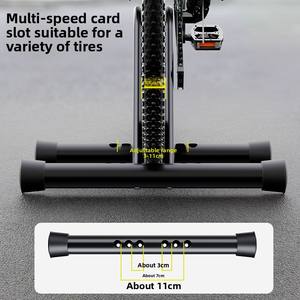 Porte-vélos portable en acier noir avec parking au sol et rangement des pneus pour la maison et les centres commerciaux - Product Image 2