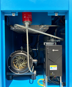 เครื่องอัดอากาศแบบสกรูไร้น้ำมัน ระบายความร้อนด้วยอากาศ ขนาด 7.5KW 11KW 15KW 22KW พร้อมถังเก็บลมและมอเตอร์เครื่องอบลม 380V - Product Image 4