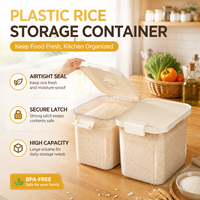 Choice Nordic Style Plastic Rice Storage Container Home Use Large 20-Pound Sealed Moisture-Proof Insect-Proof Grain Box