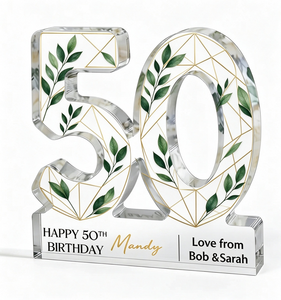 Placa de Acrílico Personalizada con Número de Cumpleaños, Decoración de Escritorio, Regalo para <span class=keywords><strong>Aniversario</strong></span> de Bodas, Decoración para el Hogar - Product Image 3