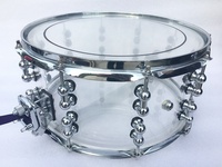 Prix de Gros Caisse Claire en Acrylique Transparent 14*6.5 Pouces / 14*5.5 Pouces, Taille Personnalisée Acceptée, Kit de Batterie Populaire