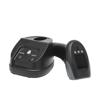 Escáner de código de barras 2D con cable/inalámbrico USB con base lector de código de barras de escaneo de alta velocidad sistema POS de escaneo de escritorio portátil