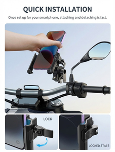 Support de téléphone portable pour moto Lamicall BP10 ODM, durable, fixation sur rétroviseur, verrouillage en une seconde, support réglable à 360°, article le plus vendu - Product Image 4