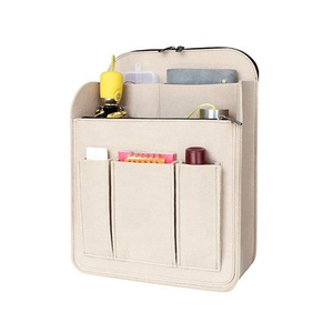 Vente en gros Sac à dos personnalisé léger Livre fourre-tout multi poches Sac cosmétique dans le sac Insert de sac à main Sacs à main Organisateurs de sacs à dos en feutre - Product Image 3