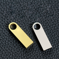 Clé USB 128 Go (lot de 2) avec porte-clés, clé USB 2.0 en métal élégant Woolken pour PC portable, garantie 1 an
