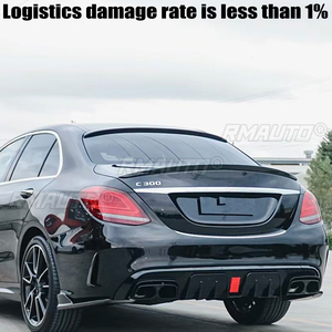 Alerón Trasero de Fibra de Carbono para Maletero de Mercedes Benz Clase C Sedán W205 2015-2021, Deflector Estilo C63s AMG PSM, Negro Brillante - Product Image 2