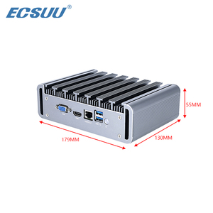 <strong>Fanless</strong> Industrial Mini PC I3 I5 I7 6 LAN RS232 Embedded Firewall Soft Router Thin Client X86 Mini <strong>Computer</strong> - Product Image 3