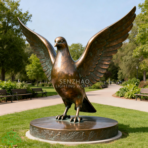 Escultura Personalizada de Gran Tamaño Senzhao, Estatua Moderna de Metal de Paloma de la Paz, Arte para Paisajes Exteriores, para Parques y Plazas de la Ciudad - Product Image 2