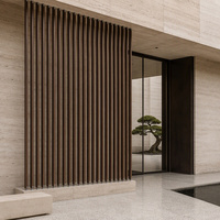 Tube carré en aluminium finition grain de bois Everwall, dimensions 50*30mm