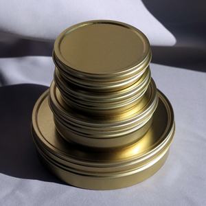 Premium boîte vide en fer blanc <span class=keywords><strong>100G</strong></span> 250G stockage de <span class=keywords><strong>Caviar</strong></span> en étain doré rond - Product Image 3