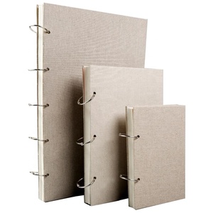 Carnet de croquis à spirale 32K, papier 160 g/m², couverture en lin - Product Image 1