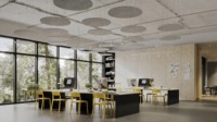 Panneaux acoustiques de plafond en feutre PET, déflecteurs suspendus insonorisants pour les bureaux et les intérieurs commerciaux