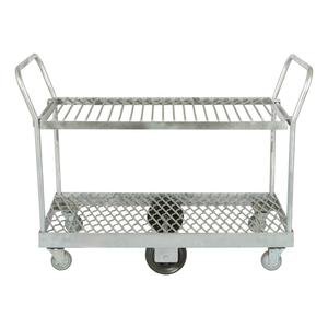 भारी शुल्क स्टॉक हाथ ट्राली के साथ 6 पहियों पर उपयोग के लिए व्यावसायिक स्थलों और गोदामों - Product Image 2