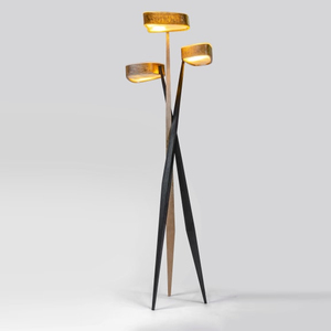 Lampada <span class=keywords><strong>da</strong></span> terra di design scandinavo soggiorno camera <span class=keywords><strong>da</strong></span> letto moderno minimalista ornamenti in tessuto personalità creativa crema vento ambiente - Product Image 2