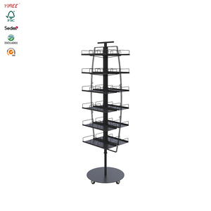 Présentoir rotatif en métal pour casse-croûte pour magasins de supermarché pour affichage d'étagère de panier de collation - Product Image 6