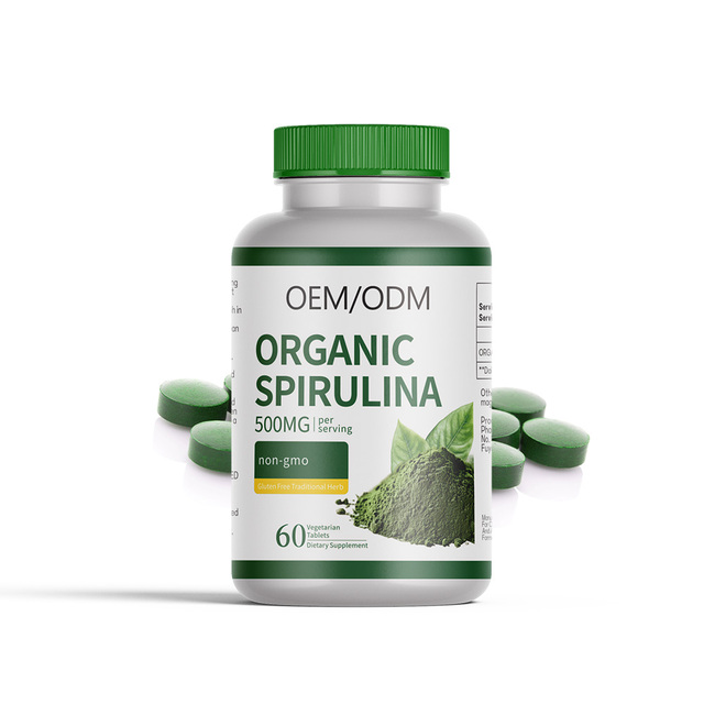 Private Label OEM/ODM Food Grade Spirulina Tablets 500mg Natural Spirulina Tablets