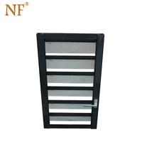 Fenêtre à battant moderne en alliage d'aluminium avec persiennes en verre, double vitrage trempé, moustiquaire en acier inoxydable