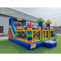 Château gonflable commercial de qualité supérieure pour enfants, thème blocs de construction géants en PVC, pour usage domestique et événements