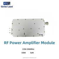 Module amplificateur de puissance RF GaN 100W 5700-5900MHz VCO numérique à gain élevé et faible bruit, boîtier en alliage d'aluminium Gotac Laad +28V pour la sécurité
