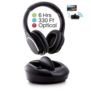 Inda yh998 Chuyên Ngành TV Headphone Cho Cao Cấp Nghe Âm Lượng Cao Tai Nghe Không Dây Quang Học Với Sạc Dock 100M 6Hrs - Product Image 4