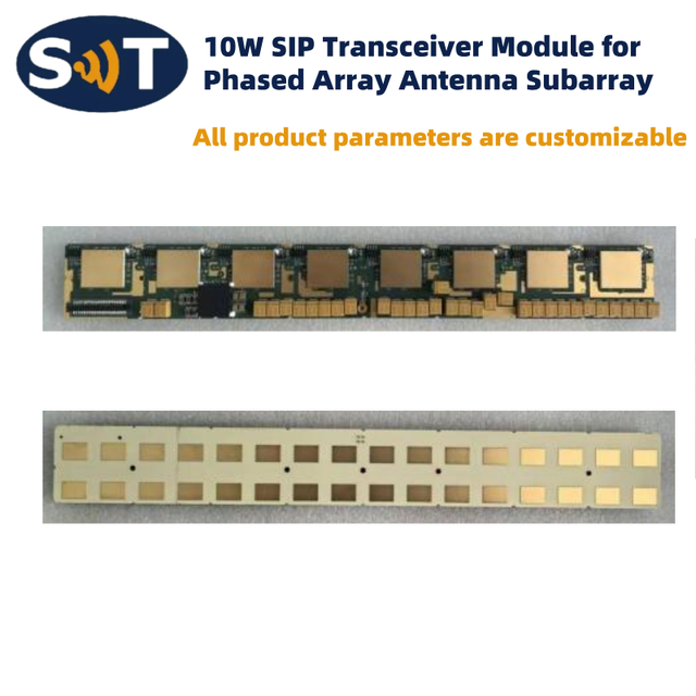 10W X-Band Single-Channel SIP Transceiver Module, 28V DC for Phased Array Antenna Subarray
