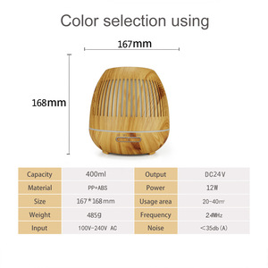 Difusor de Aromas YX-130 de 400 ml con Diseño de Madera, Luz LED de Colores, Humidificador para Hogar y Oficina - Product Image 3