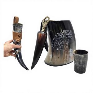 Abridor de Botellas Hecho a Mano, Ecológico y Duradero, de Madera y Cuerno de Buey con Detalles de Acero Inoxidable, Logotipo Personalizable para Regalos - Product Image 1