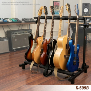 Support de sol pour guitare portable multi-positions réglable en hauteur K-509B - Product Image 1