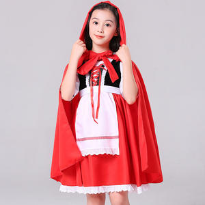 Disfraz de Halloween para niñas y niños, vestido de princesa Caperucita Roja de cuentos de hadas <span class=keywords><strong>Grimm</strong></span>, Cosplay de películas y TV - Product Image 6