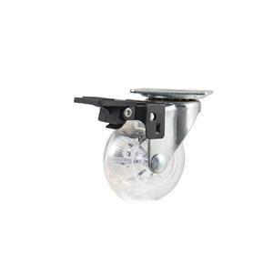 Ruedas Giratorias de PU Transparentes de Alta Calidad con Freno para Muebles de Cocina y Sala de Estar - Product Image 2