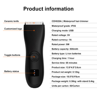 Tondeuse à poils d'animaux rechargeable à grande vitesse, lame en céramique imperméable, détachable, USB, pour accessoires de barbier