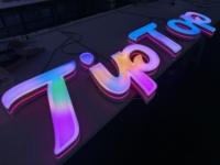 Enseigne Murale LED Personnalisée pour Magasin, Lettres et Chiffres Lumineux RGB 3D Animés, Enseigne Publicitaire Lumineuse sur Mesure