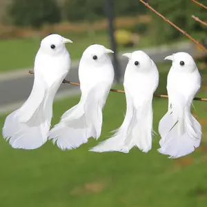 欢乐2023人造鸟泡沫材料羽毛鸟用于树枝圣诞夹人造色鸟装饰