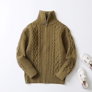 Vente en gros de haute qualité pour garçon <span class=keywords><strong>col</strong></span> <span class=keywords><strong>roulé</strong></span> <span class=keywords><strong>col</strong></span> montant cardigan en cachemire pulls en coton pour enfants vêtements d'automne et d'hiver - Product Image 3