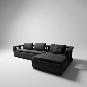Canapé-lit en cuir pleine fleur Venanzio, mobilier de luxe moderne pour la maison et l'hôtel, vente chaude - Product Image 2