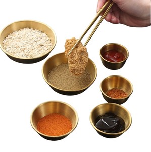 Piattini Rotondi Piccoli in Acciaio Inox 304, Ciotole Spesse per Condimenti e Sushi, Tazza Multifunzione per Salsa <span class=keywords><strong>di</strong></span> Soia - Product Image 2